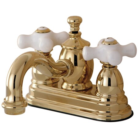 Kingston Brass KS7102PX 4" Centerset Bathroom Faucet, Polished Brass KS7102PX